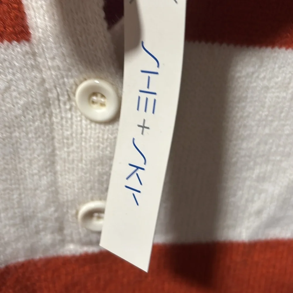 She + Sky Pink and Orange Crew Neck Sweater - Picture 4 of 7